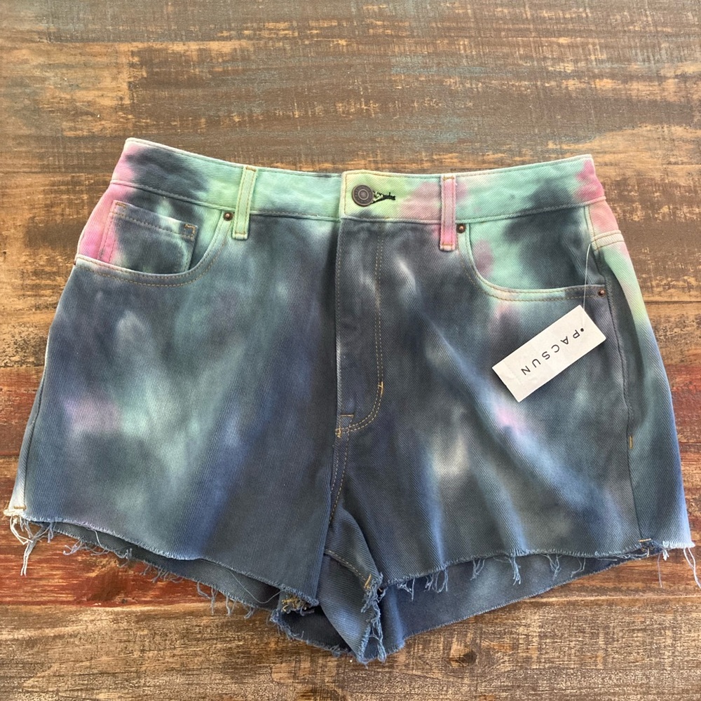 NEW! PacSun Tie Dye Jean Shorts-Size 27